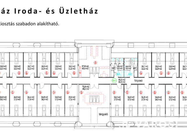 Kiadó irodaház, a Tisza parton!