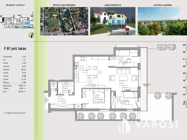 Prémium AA+ 163 m2-es hőszivattyús lakás saját kerttel eladó