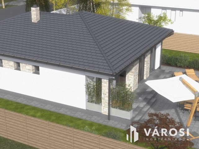 Stílusos otthon nagy terasszal új lakóparkban