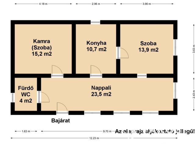 Kis ház 30 db termő gyümölcsfával eladó!