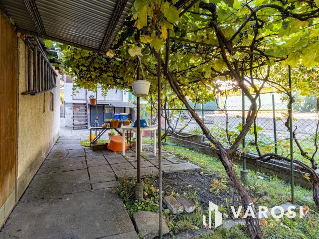 Ikerházfél, takaros kerttel Óbudán