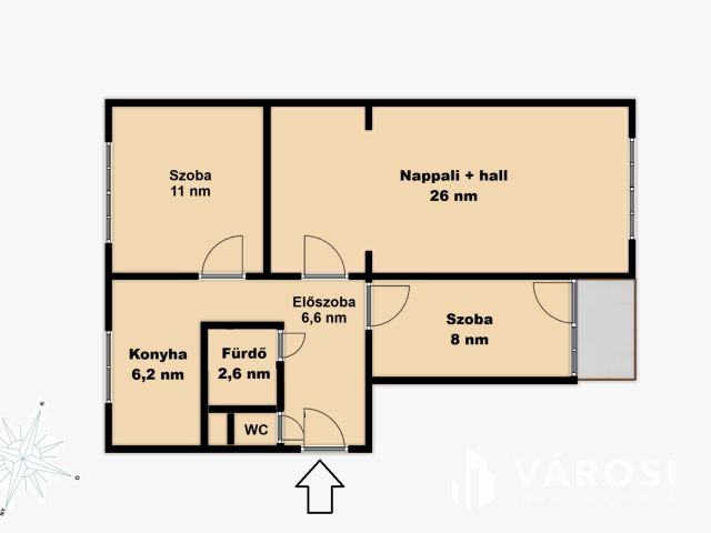 Belvárosi, jó helyen levő nagy lakás