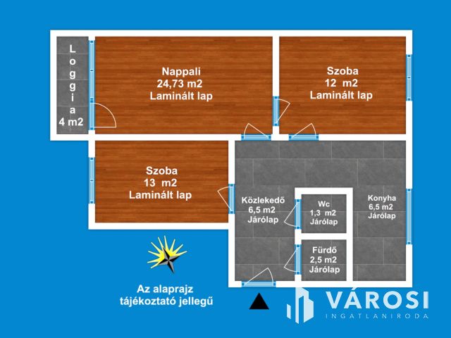 Nagyon kultúrált 3 szobás lakás Makkosházán